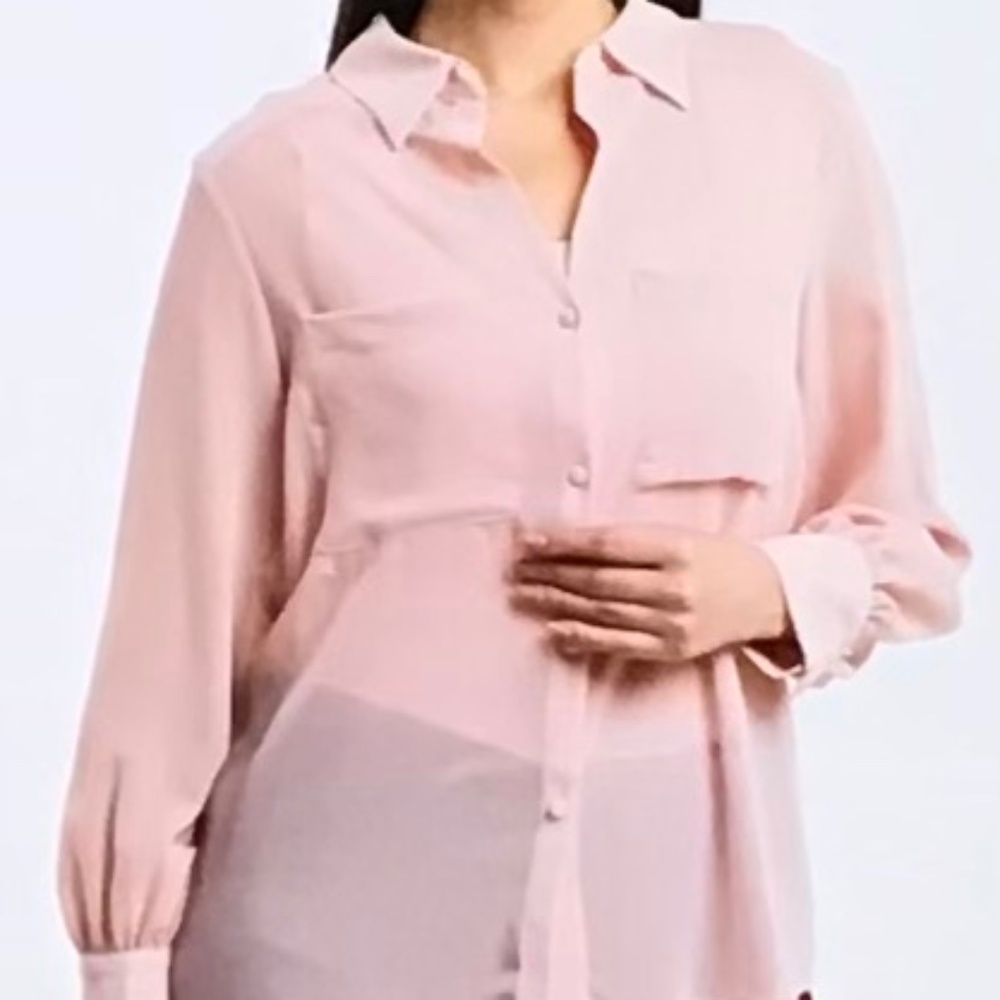 Zara dusty rose blouse size M